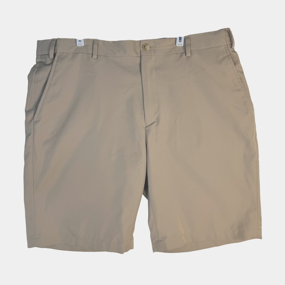 Jos. A. Bank Traveler Shorts Mens 38 Tan Khaki Traditional Fit Polyester Golf
